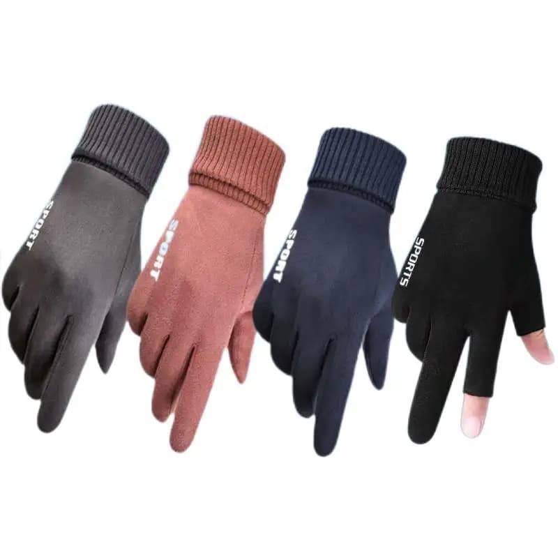 2026 Guanti invernali caldi con dita intere impermeabili antivento ciclismo sport all'aria aperta corsa moto sci touch screen guanti in pile