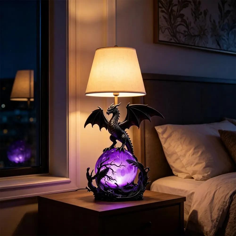 Dragon Light Glowing Dragon Sculpture Lamp Usb Powered Dragon Led Light Decorative Ornament Bedside Desk Lamp Holiday for Home