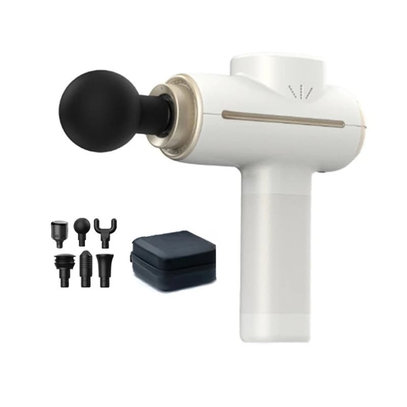 Portable Massage Gun with Body Muscle Warming Massage Gun with Brushless Motor for Deep Fabrics 6 Hot and Cold Heads