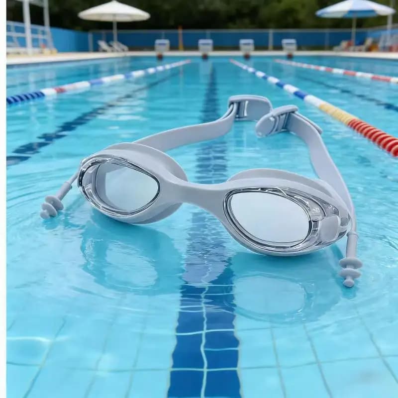 Occhialini da Nuoto Antiappannamento e Impermeabili per Adulti con Tappi per le Orecchie, Ideali per Nuotatori Esperti