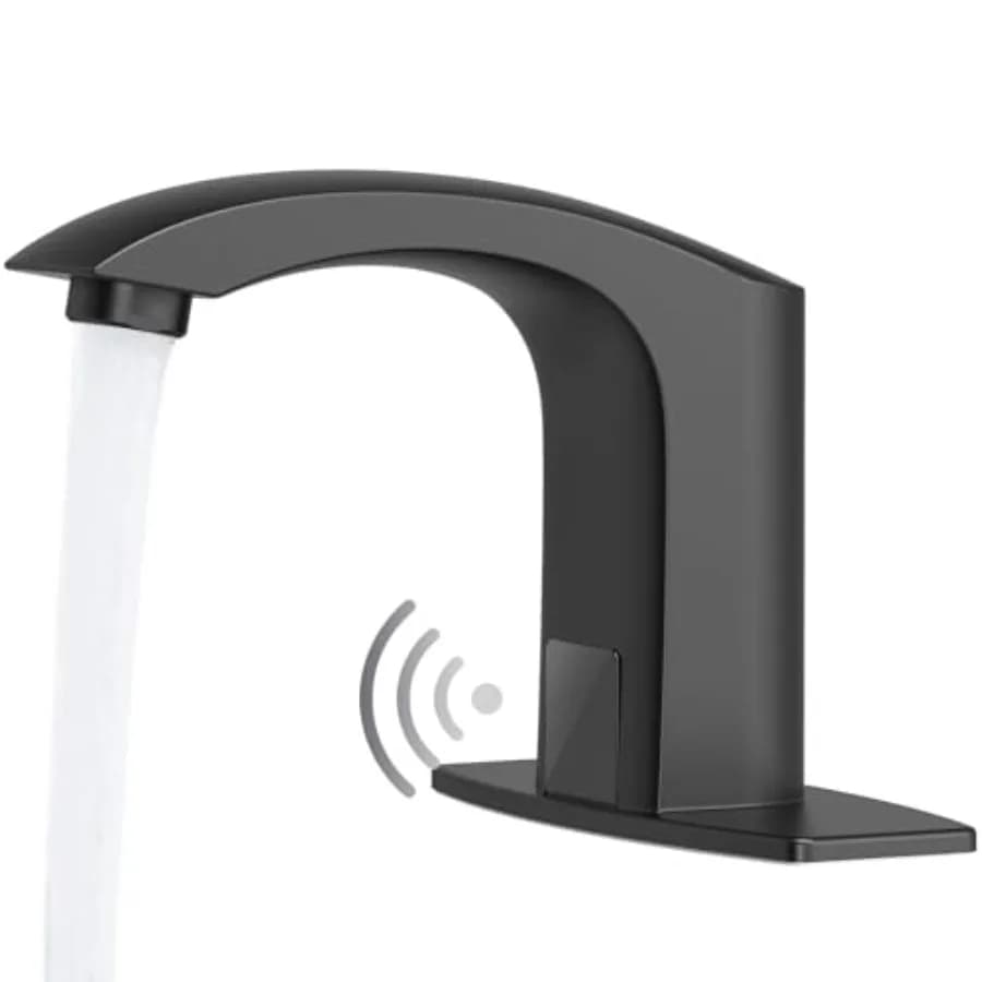 Rubinetti Automatici Senza Contatto per Bagno, Miscelatore Commerciale con Sensore di Movimento, Alimentazione a Batteria o a Corrente con Controllo B