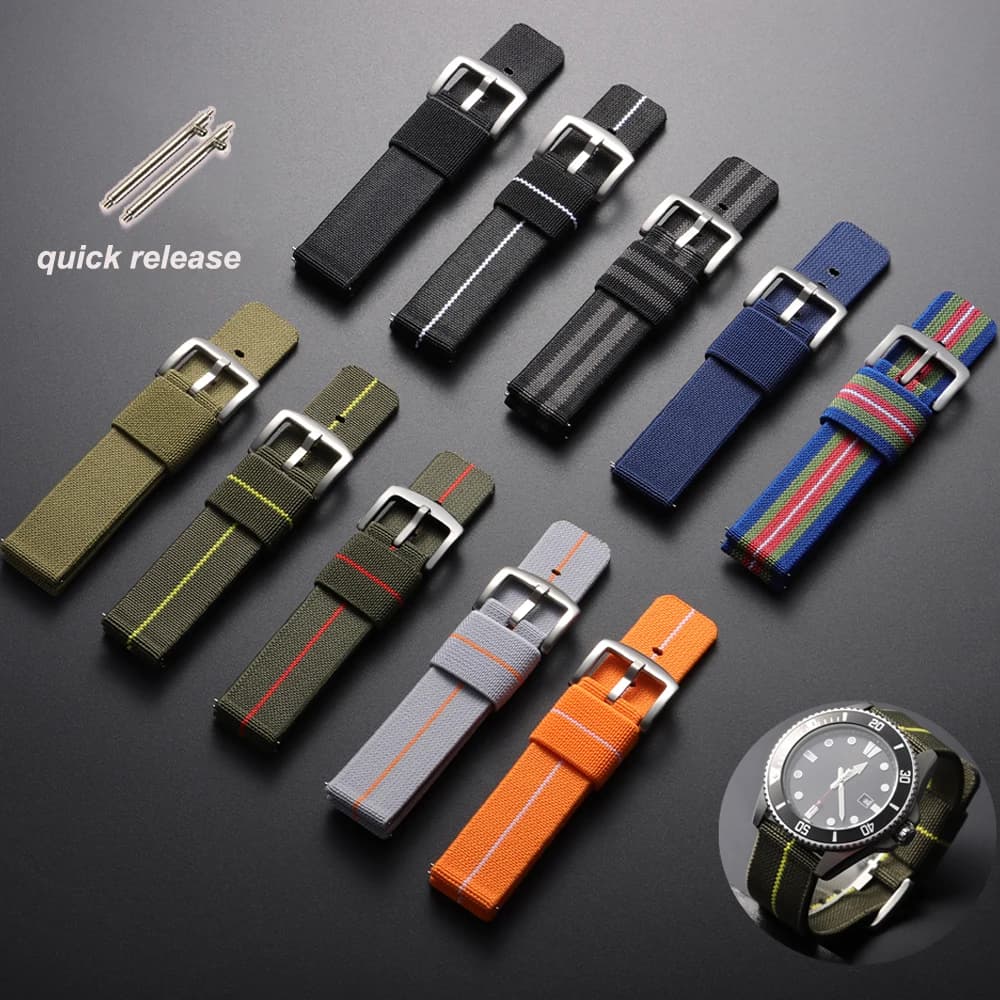 18 20 22 24mm cinturino in nylon per Tudor per cinturino Omega cinturino in tela intrecciata per Seiko uomo sport militare sgancio rapido