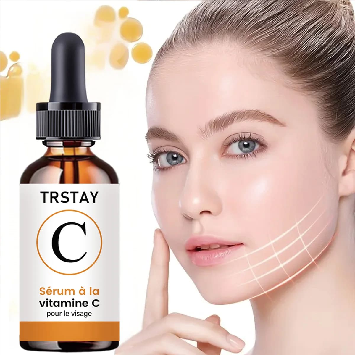 TRSTAY Vitamin C Facial Serum: Gently nourishes and moisturizes the skin, providing daily hydration and suppleness