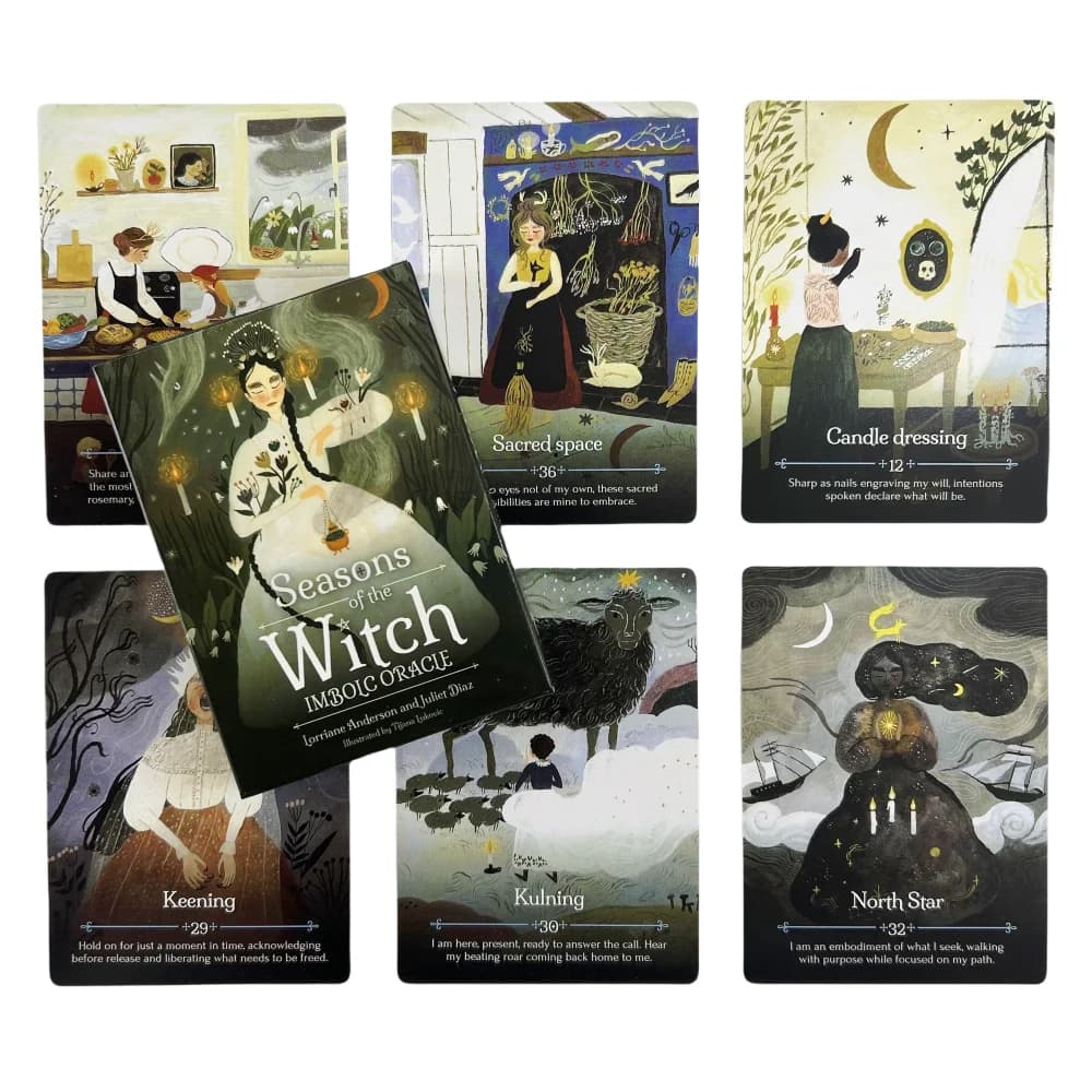 Seasons Of The Witch Imbolc Oracle Cards, un mazzo di carte da 44 pezzi in inglese, edizione Visions Divination, giochi da tavolo, tarocchi per feste e intrattenimento