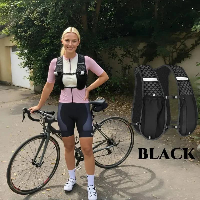 New Running Vest with Wallet, Lightweight Reflective Running Vest with Phone Door and Hydrating Pocket 1 Piece