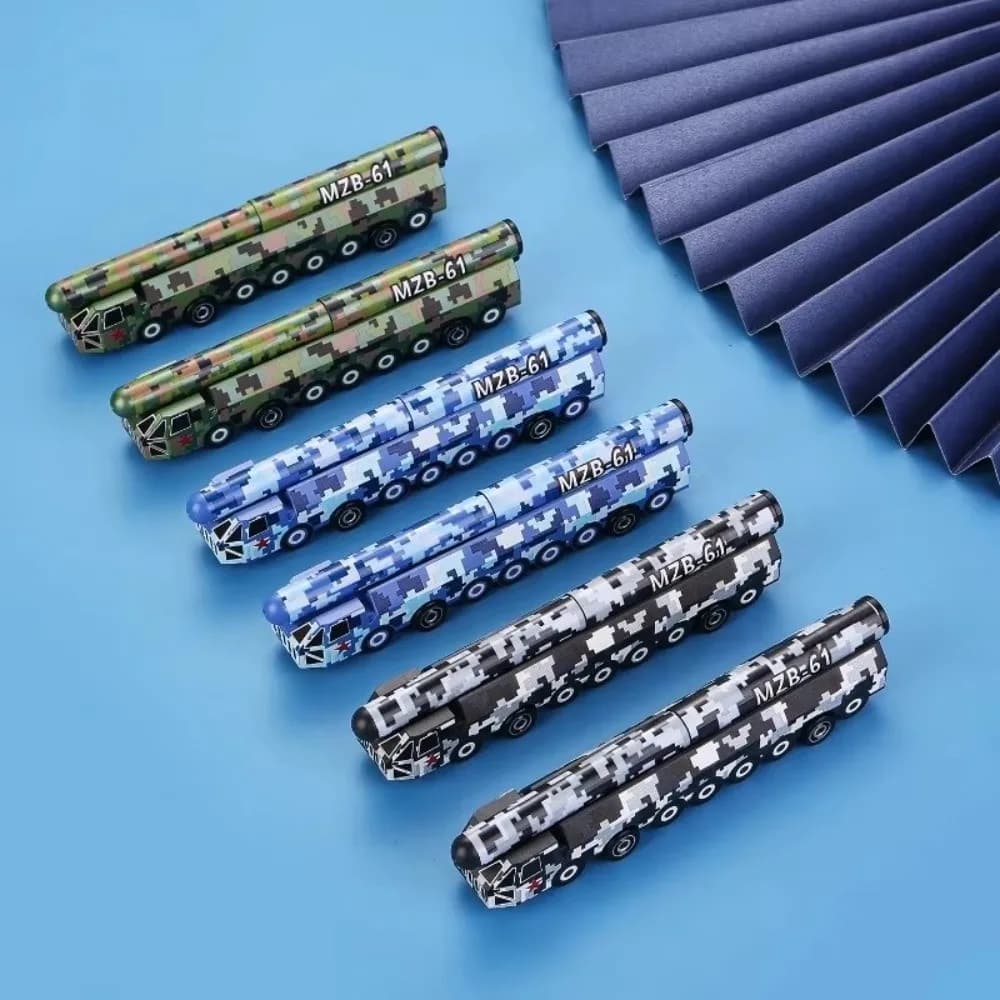 Creativo 0.5mm Dongfeng 61 Missile Penna Inchiostro Neutro Penna Gel Simulazione Design Modello Stand Penna Ufficio Uso Scolastico
