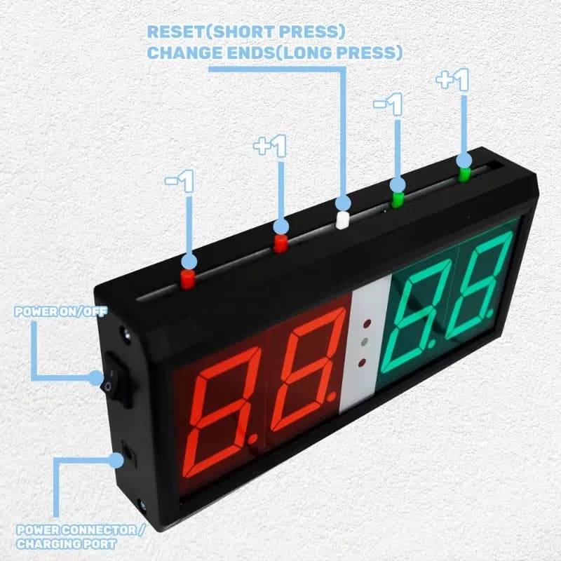 Ampie applicazioni Tabellone segnapunti elettronico portatile con display a LED con regolazione dei pulsanti e scelta superiore del telecomando wireless