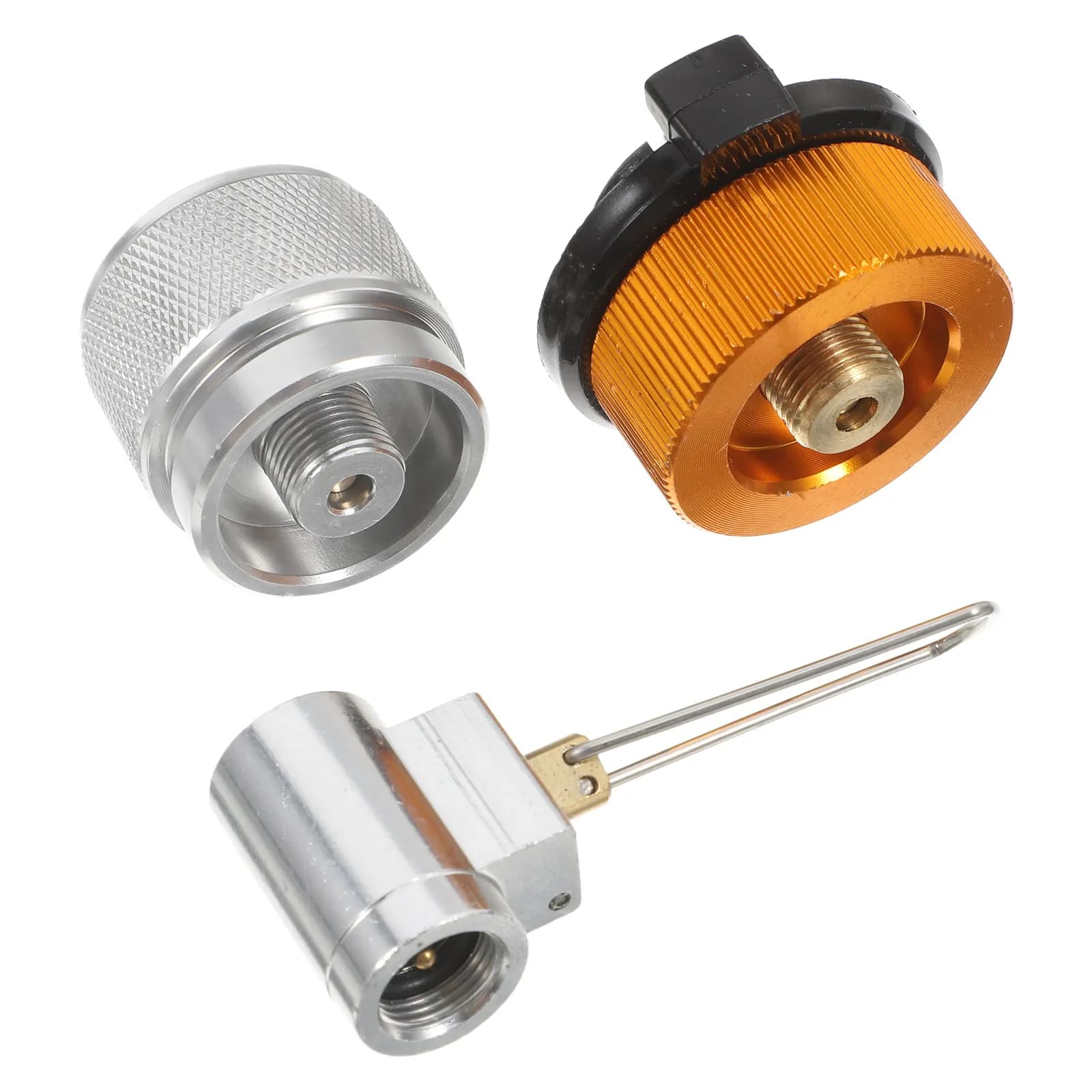 Kit Adattatore per Ricarica Gas da Campeggio, Include Adattatore per Bombola, Valvola di Ricarica, Convertitore per Serbatoio Gas, Connettore per Fornello a Propano