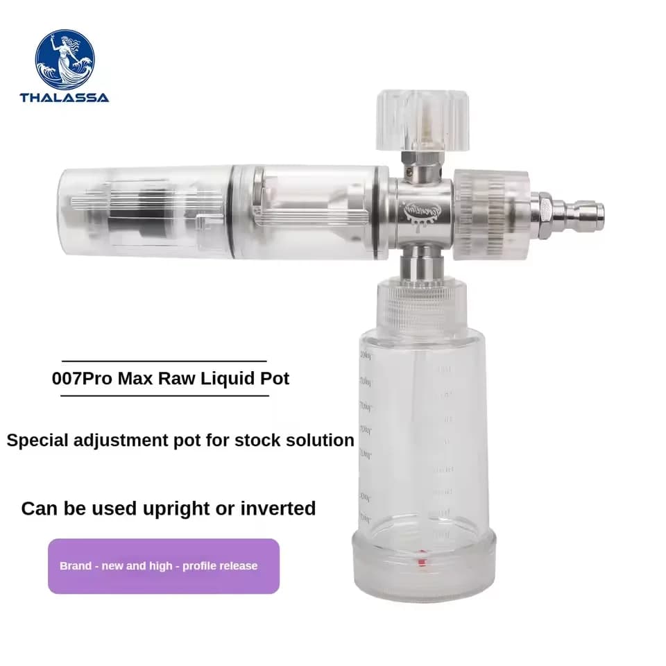 100ml Water Foam Pot with 1/4 Inch Quick Connector Soap Foam Spray Bottle Adjustable High Pressure Snow Foam Lance for Car Wash