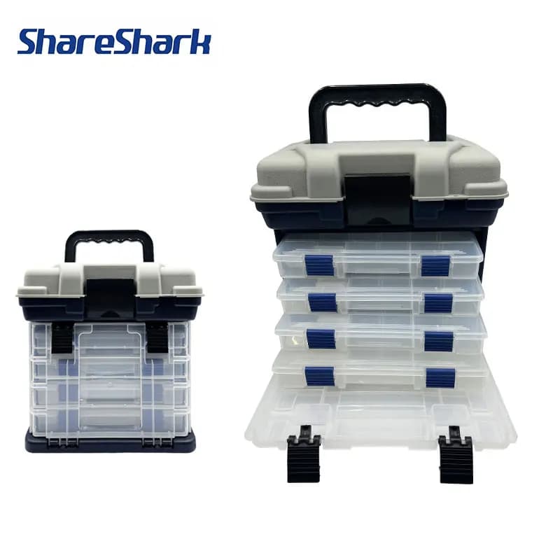 ShareShark Multifunction Box for Fishing Equipment, Container for baits and accessories, Fishing Tools Case