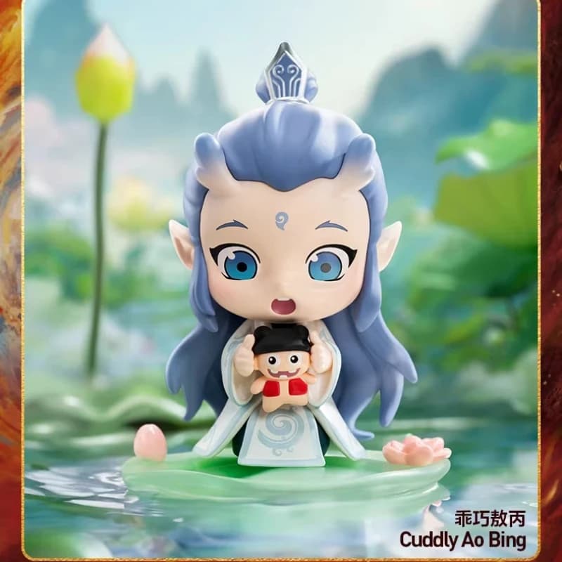 Nezha Ao Bing Q Version Mystery Box Born Bond Series Figurine Blind Box Anime Figure Collect Toy Desktop Ornament Surprise Gift