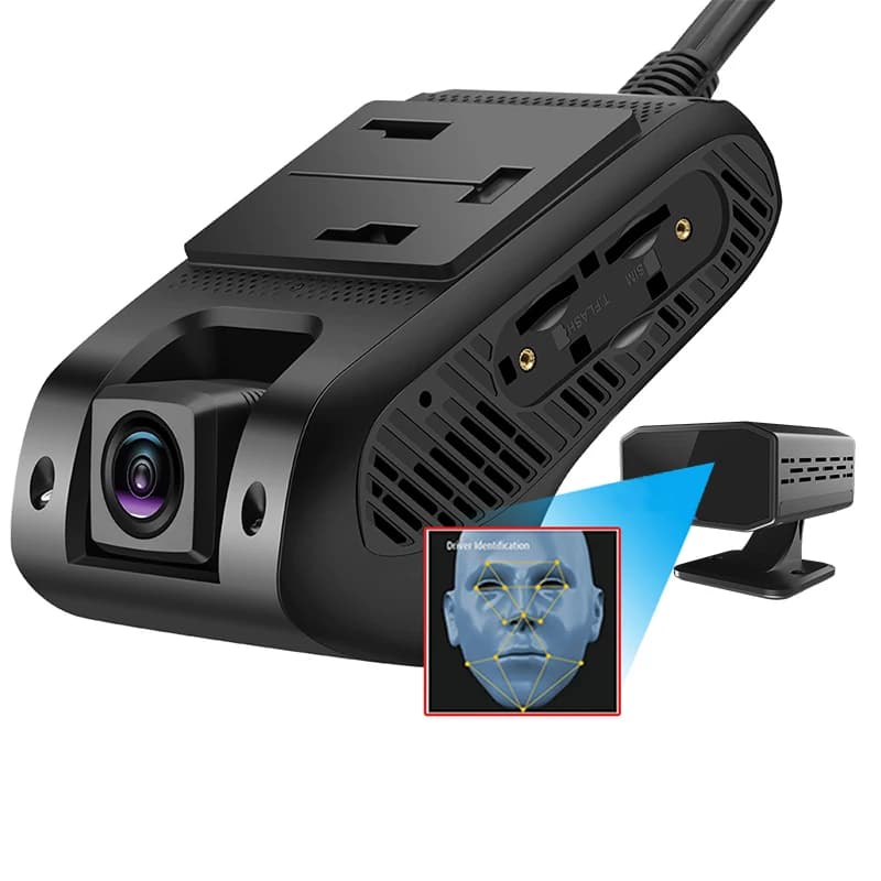 JC261 4G ADAS Doppia Dash Cam Anteriore e Telecamera AI DMS, Monitoraggio Remoto Video Live GPS Telecamera per Auto 1080P Visione Notturna Video Eventi SOS