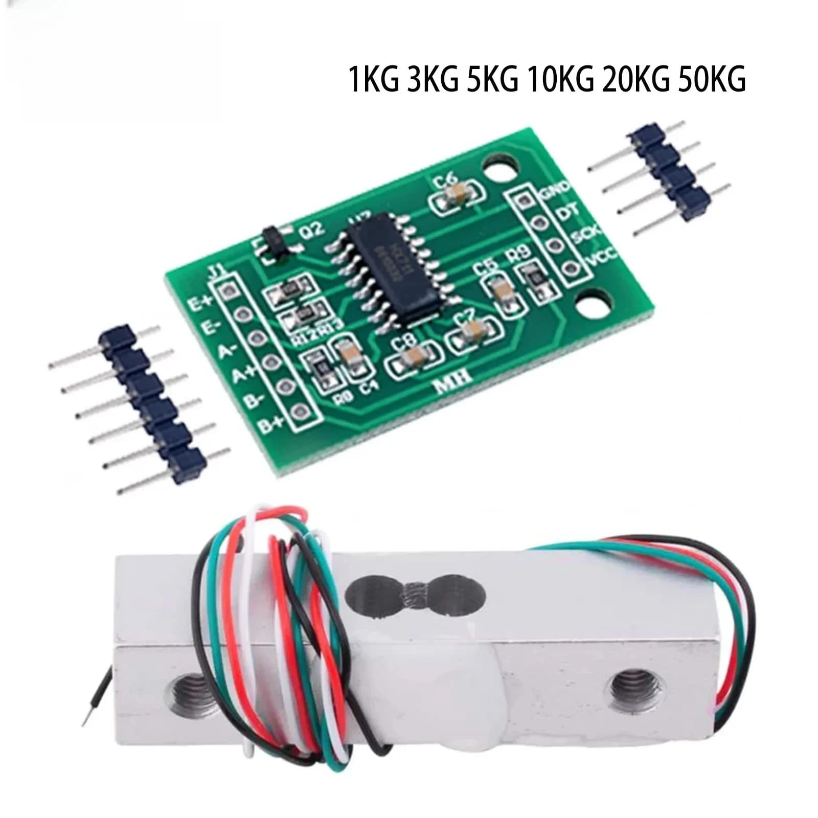 HX711 AD Module Load Cell Kit 1kg 3kg 5kg 10kg 20kg 50kg Micro Weight Sensor with Programmable Amplifier for Arduino