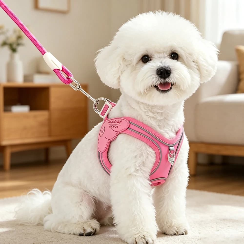 No Pull Dog Harness Soft Breathable Reflective Strap Dog Vest Harness For Small Medium Dogs Outdoor Dog Supplies Bichon Frise