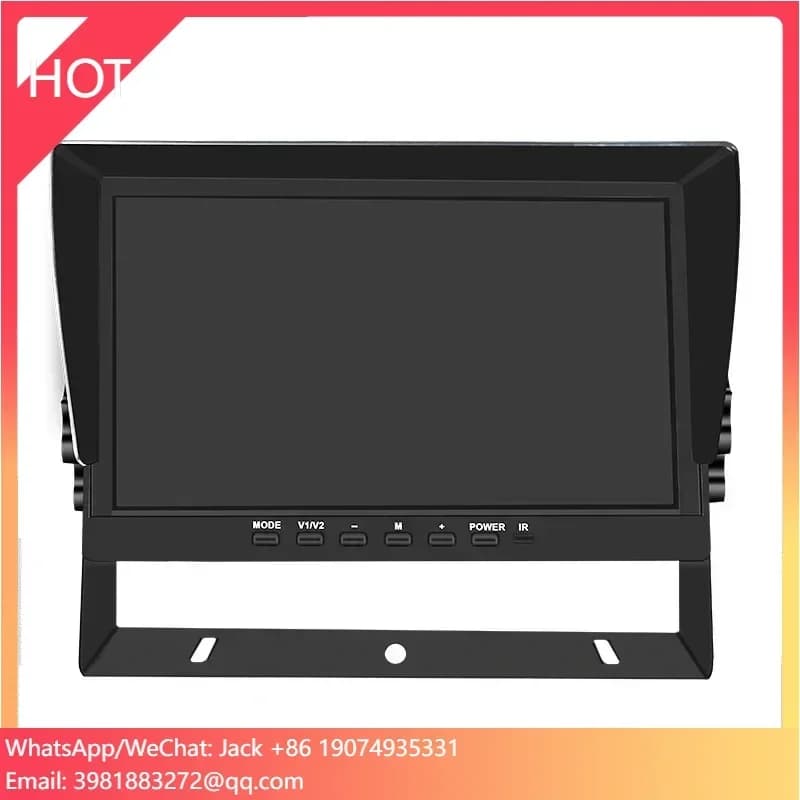 Sistema DVR con display quad-split da 10,1 pollici, kit telecamera wireless WIFI, sistema di sicurezza per veicoli con rilevamento angolo cieco