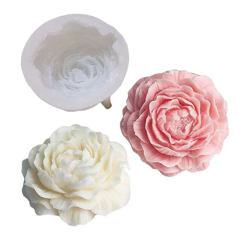 Silicone Cake Mold for Chocolate Soap Making Candle Mould with Embossed Flower Design Candy Handmade Wedding Decor Tool