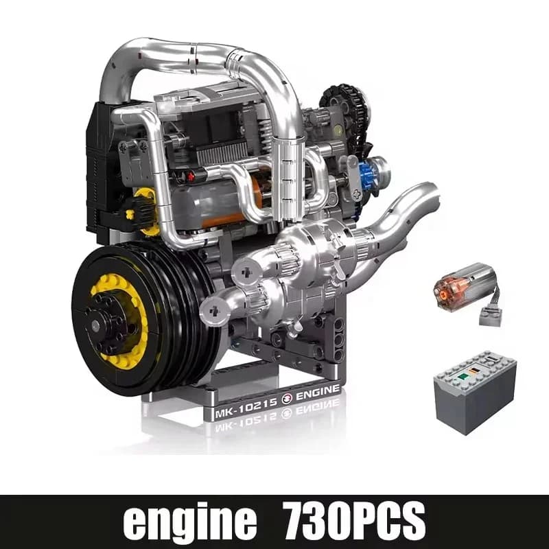 Personalized Mould King 10215 Technical Vehicle Engine DIY Toys Motorized Engine Building Block Assembly Kid Christmas Gifts Boy