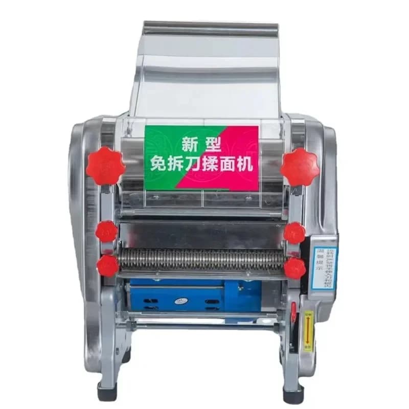 750W Electric Stainless Steel Noodle Machine Commercial Household Small and Medium Desktop Pressing Machine Pasta Machine