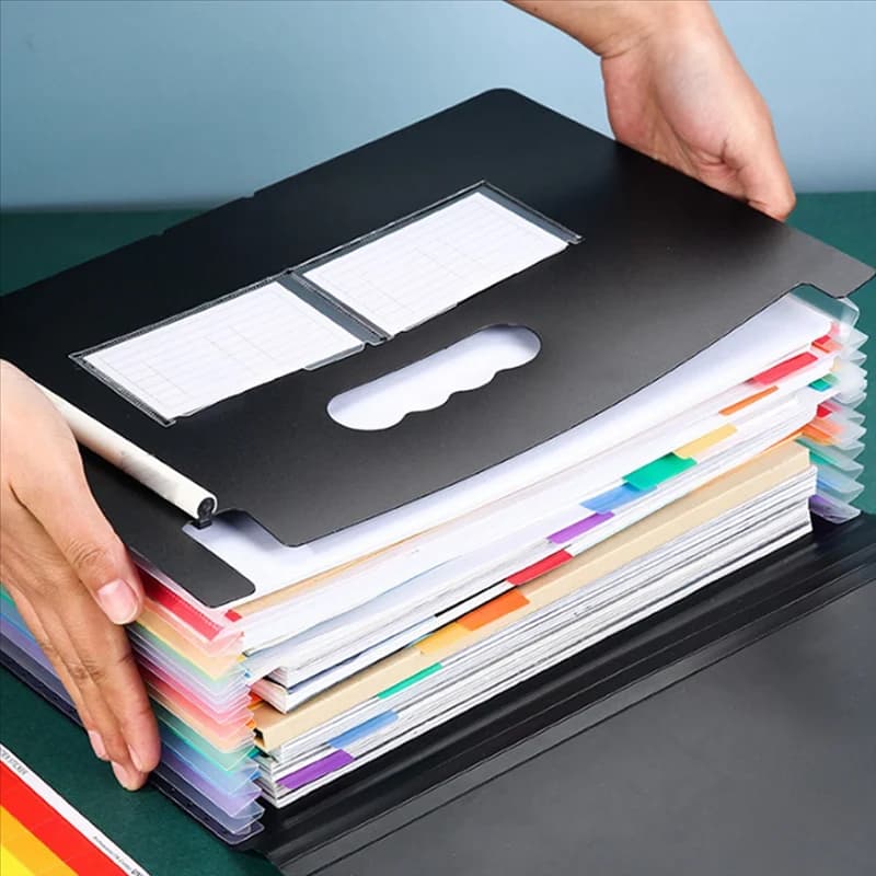 A008 1 PZ A4 Organizzatore di file espandibile Cartella per fisarmoni in piedi Raccoglitore per organizer di vita in PP