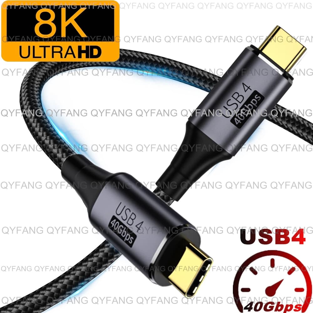 Cavo USB 4 Thunderbolt 3 40Gbps 10Gbps compatibile cavo Thunderbolt 4 5K @ 60Hz trasferimento dati 100W ricarica rapida per M1 Macbook