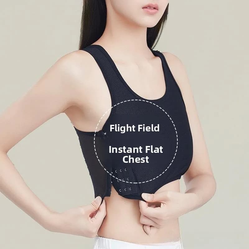 Reggiseno sportivo da donna, intimo modellante, contenitivo per il torace, stile sottile e piatto, per tutte le stagioni, cosplay, controllo estetico per seno piccolo, calze.