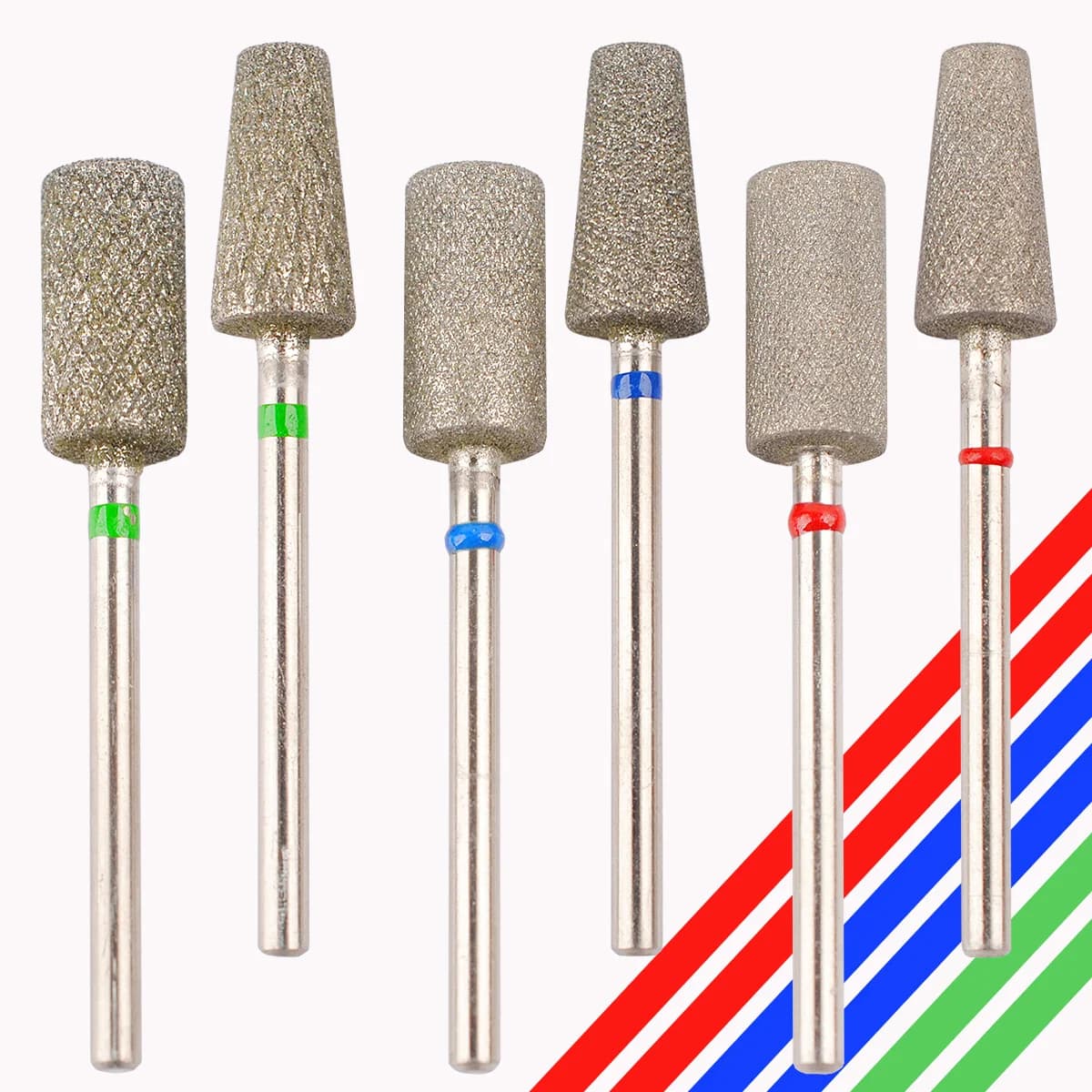 Punta per Trapano Diamantata per Unghie, Fresa a Denti Incrociati per Pulizia Cuticole, 3/32\", Accessori per Manicure