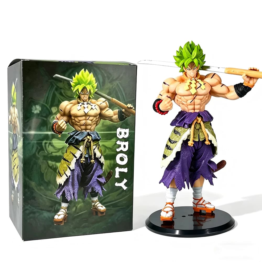 Statuetta di Broly 21CM, Modellino Anime Dragon Ball Super Saiyan Golf, Giocattolo Giapponese Samurai, Regalo da Collezione, Decorazione in PVC