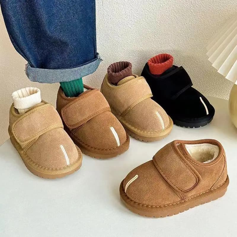 Kids Winter Snow Boots New 2025 Cotton Shoes Hot Suede Fashion Kids Fashion Boots for Girls with Non-slip Rubber Sole