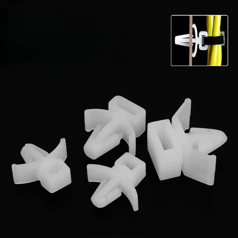 CCM-4 CCM-5 CCM-6 CCM-8 White Nylon Plastic Fixing Cable Tie Holder Aircraft Type Inserting PC Board Wire Manager Cable Clips