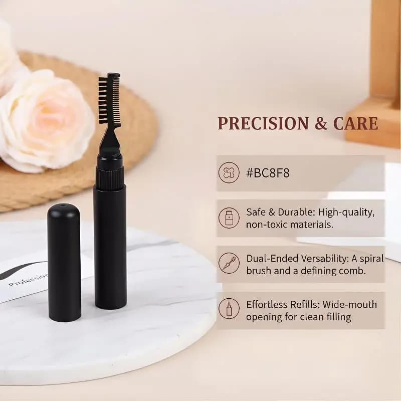 10ml Vacuum Mascara Bottle with Double Head, Fa-da-Te Eyebrow Bottle, Light Design and Rechargeable for Professional Makeup Machines