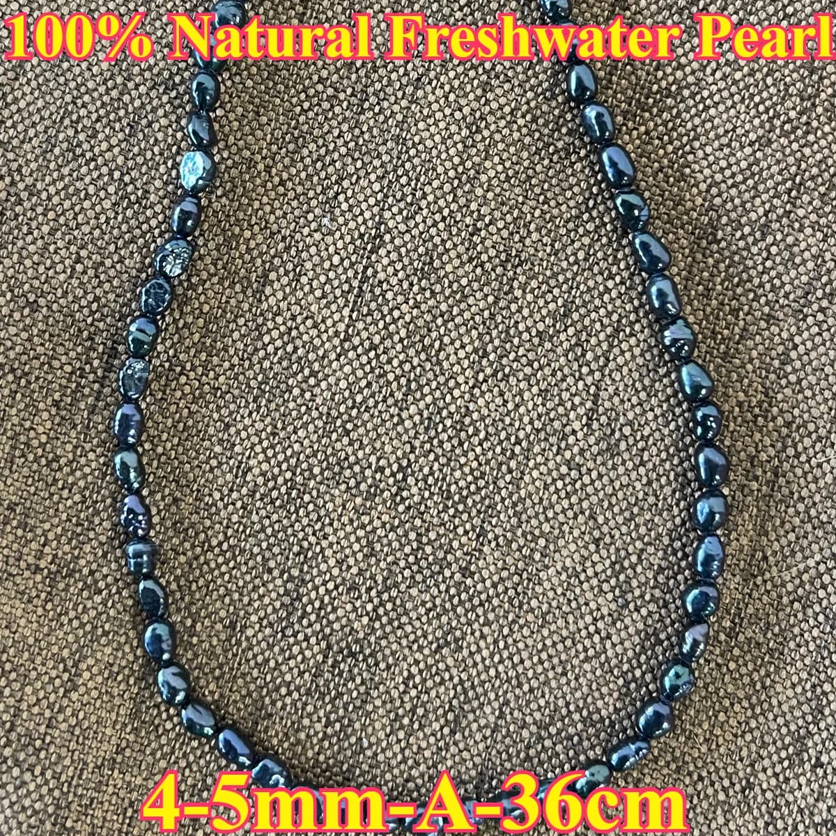 4-5mm Una vera perla barocca nera d'acqua dolce naturale per gioielli fai da te collana braccialetto donne regalo di nozze all'ingrosso della fabbrica
