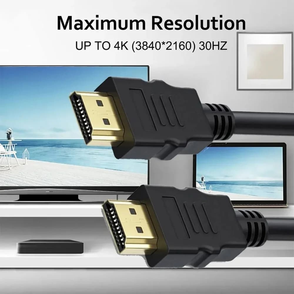 Cavo HD a doppia testa da 1,5m/3m 4K 30Hz per trasmissione stabile di audio e video da TV, DVD, proiettore, computer, laptop, monitor e dispositivi domestici