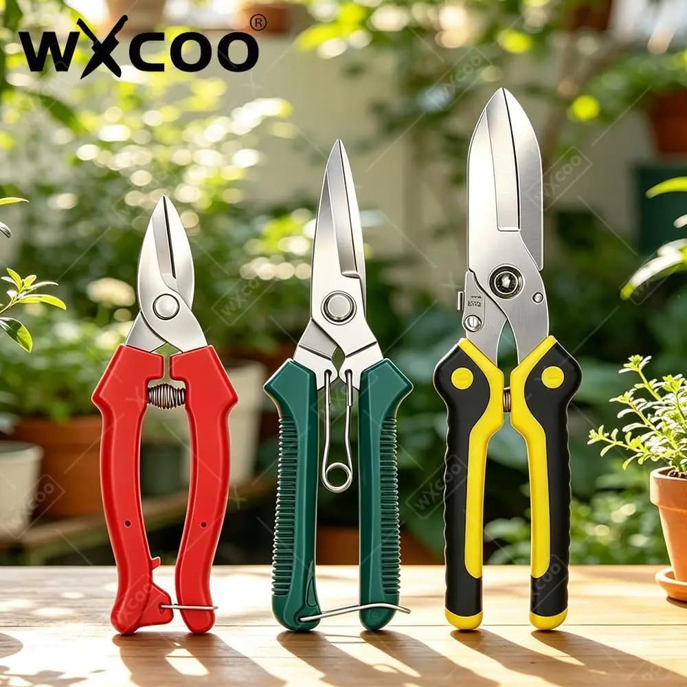 Professional Heavy Duty Stainless Steel Branch Scissors Pruning Shears Non Slip Handle for Flowers Herbs Small Tree Branches