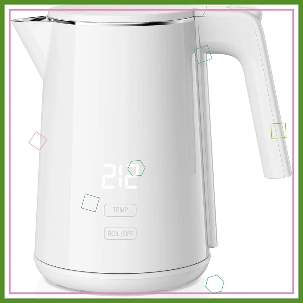 1.0L 1200W Electric Kettle, Quick Heating, Automatic Switching, Stainless Steel With Temperature Control and Heat Maintenance Function