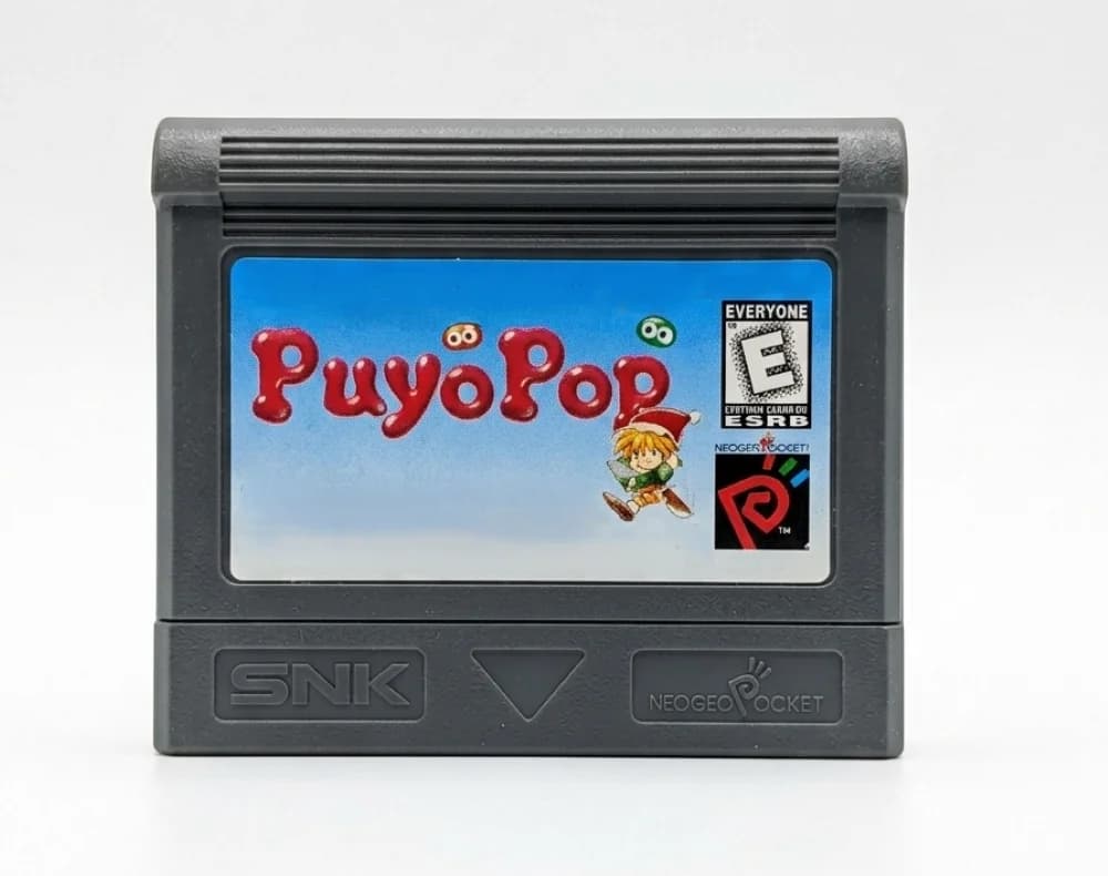 Custom Game Cartridge for NGPC, Pocket & Color - [Pu yo Pop] - Language Support (JP/EN) - High-Compatibility