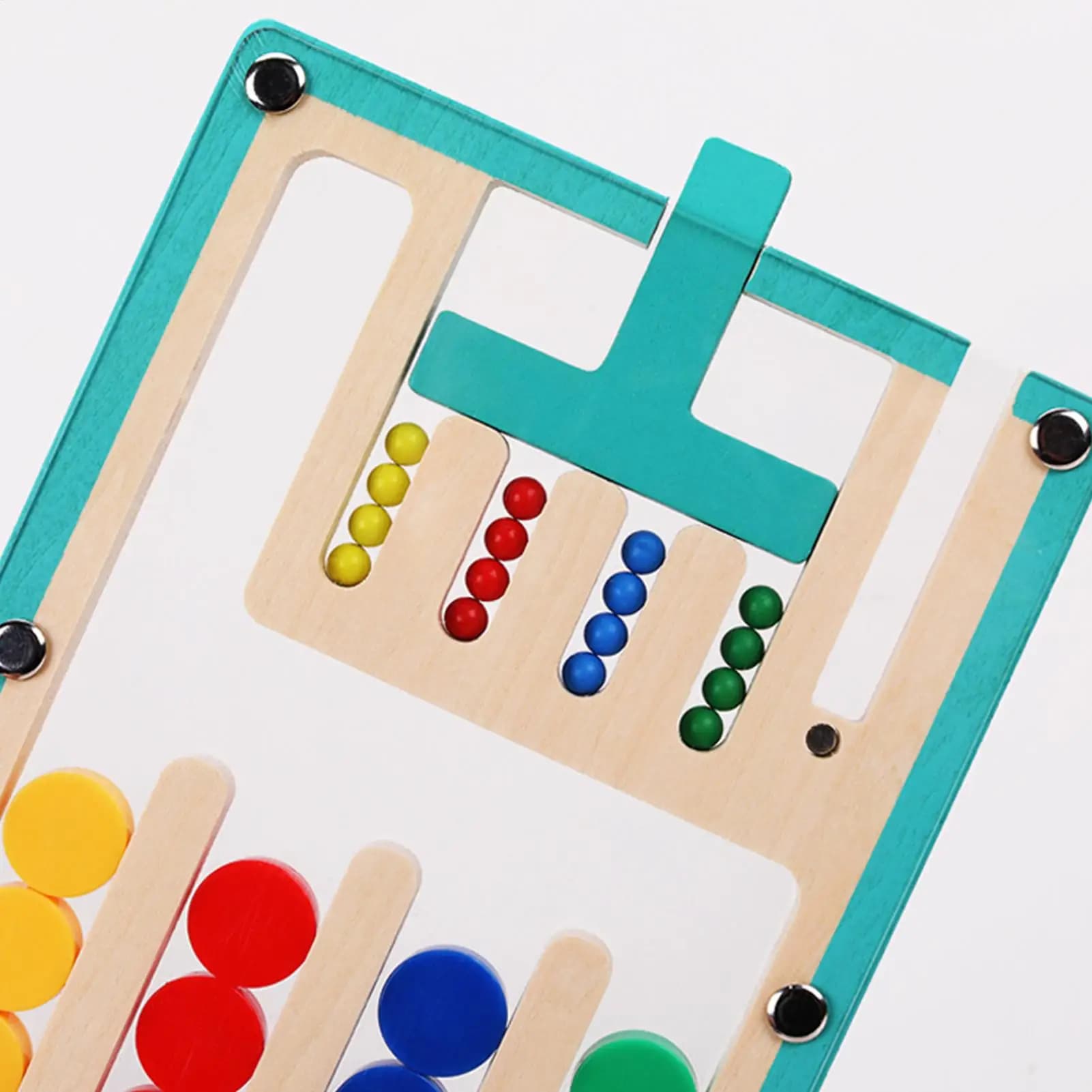 Giocattoli sensoriali per la classificazione dei colori, puzzle magnetico in legno per l'ordinamento dei colori, gioco di abbinamento per ragazzi e bambini, per casa e viaggi
