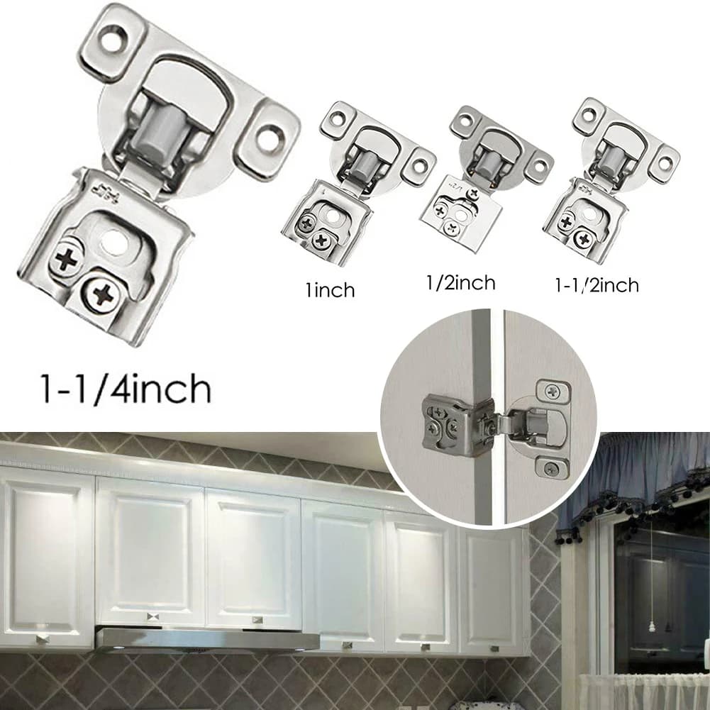 Cerniere Overlay Soft Close cerniere a scomparsa compatte a 6 vie per mobili da cucina cerniera a braccio corto cerniera silenziosa Buffer per porta dell'armadio