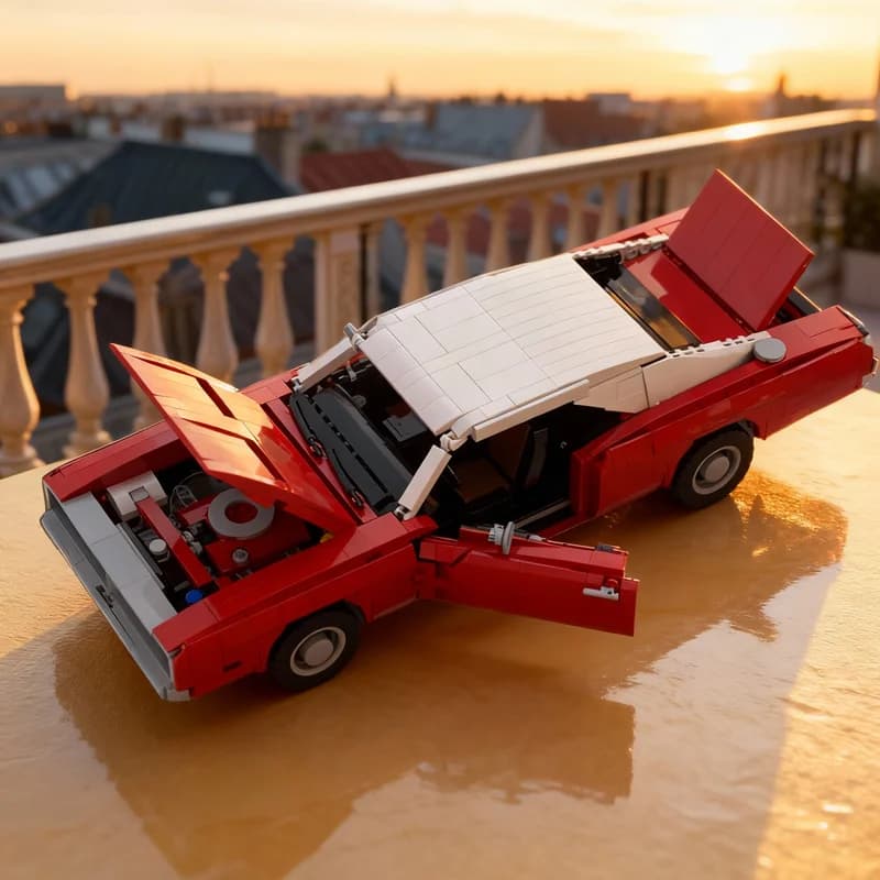 1615pcs MOC Dodge Charger Creator Expert Model Toys Building Blocks Architecture Christmas Gift Education Idea DIY Birthday