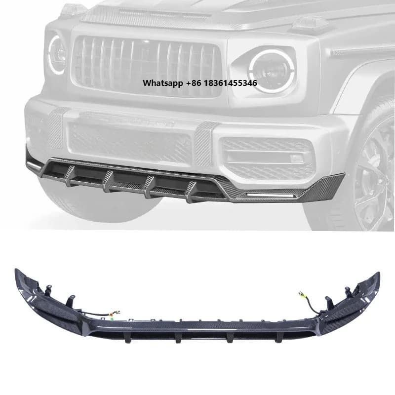For G Class W464 G63 Front Lip Sp Diffuser TC Style Carbon Fiber Bodykit Front Bumper Rear Bumper