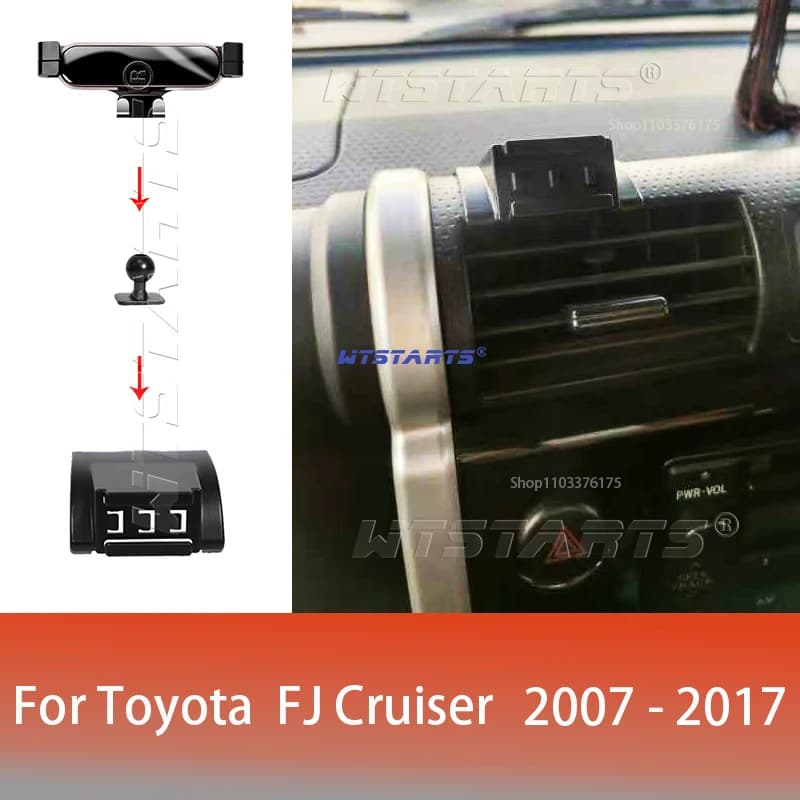 Supporto per telefono da auto supporto per cellulare per Toyota FJ Cruiser 2007-2017 accessori per staffa di navigazione speciale GPS regolabili