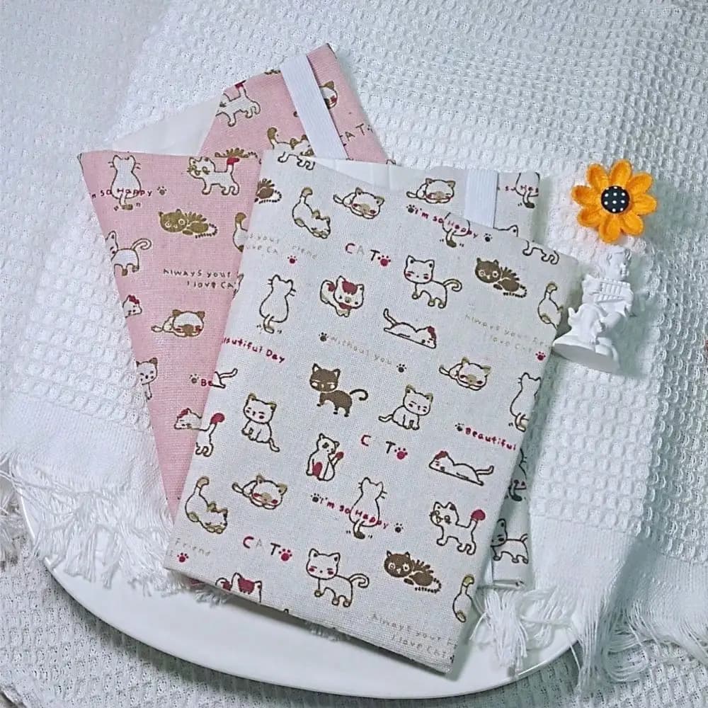 A5 A6 Rosa Bianco Gattino Copertina del libro Planner Custodia protettiva Shell Journal Cover Protector Forniture di cancelleria per ufficio
