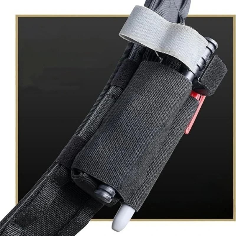 Porta Laccio Emostatico Elastico, Fascia di Ritenzione Tattica, Custodia a Manicotto Orizzontale, Accessorio per Cintura da Combattimento per Forniture Mediche di Emergenza