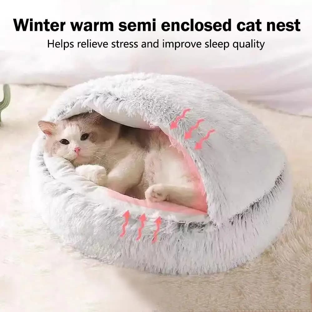 2 in 1 plush donut crocodile warm nest soft calming dog cat crème bed with sponge cozy bottom non-slip pet pet cat T2S2