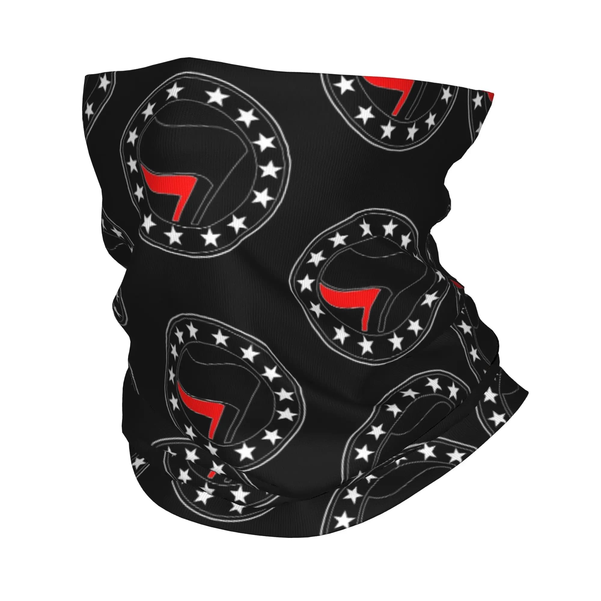 Anti Fascist Antifa Stars Bandana Neck Cover Printed Magic Scarf Multi-use Face Mask Cycling for Men Women Adult Breathable