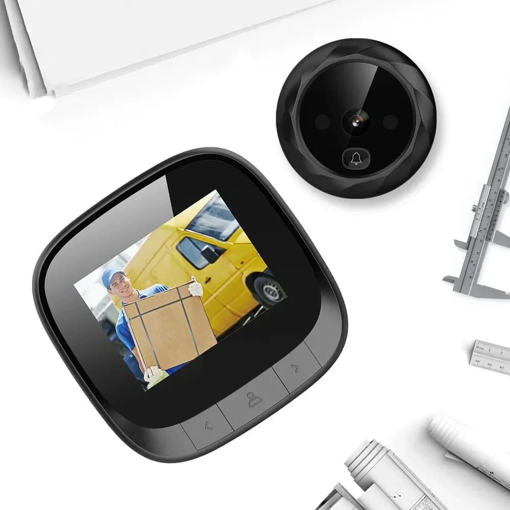 2.4 Inch Smart Electronic Door Viewer Infrared Night Door Peephole Camera LCD Screen Access Control Camera Photo Record Number
