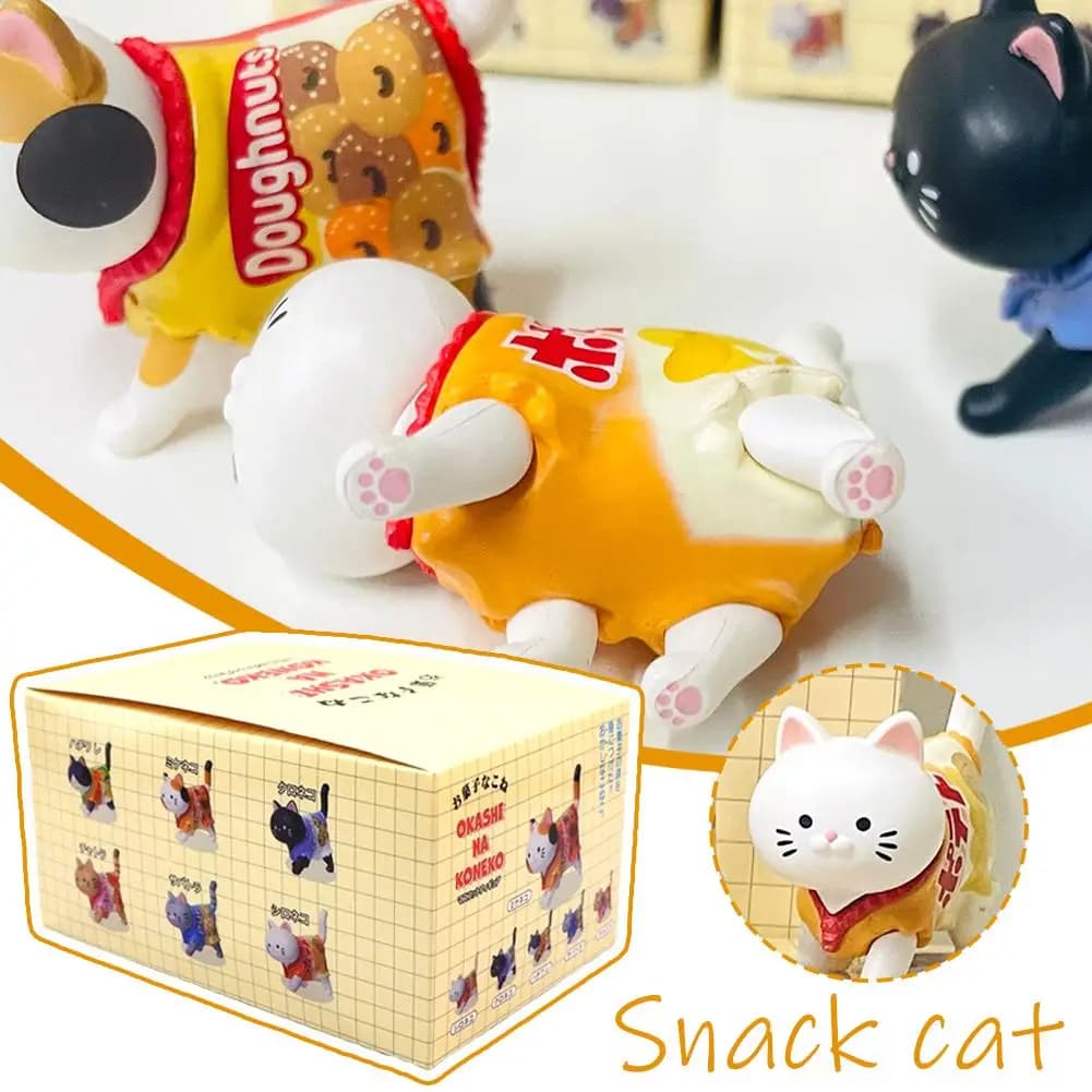 Nuova scatola cieca per gatti che indossa confezioni di caramelle Snack Giocattoli per gatti Gattini Bambini Decorazione natalizia Regalo Figura Borsa cieca Bambole H3Z0