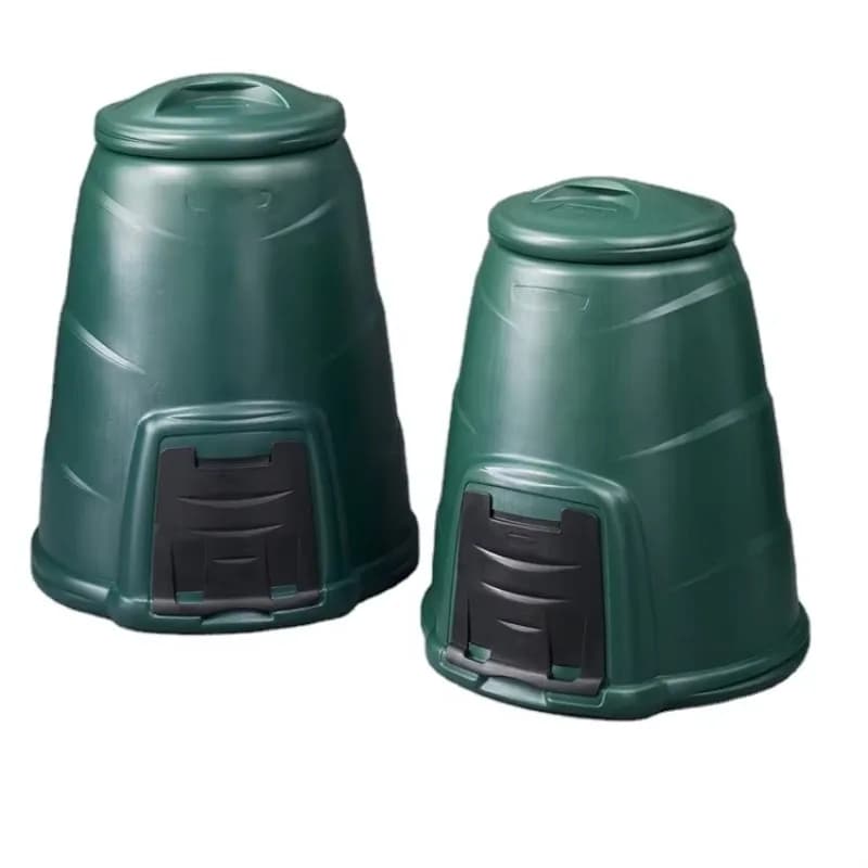 220L HDPE Plastic Easy Assembling Outdoor Green Tumbling Garden Compost Bin for Household