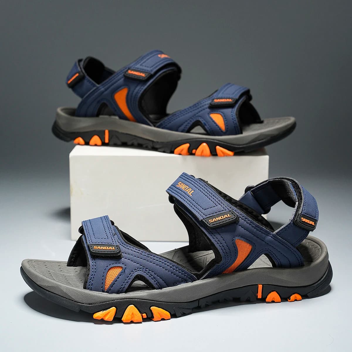 Sandali Sportivi Casual da Uomo, Sandali da Trekking Outdoor Comodi e Antiscivolo, Sandali da Spiaggia e Trekking Regolabili in Taglie Grandi