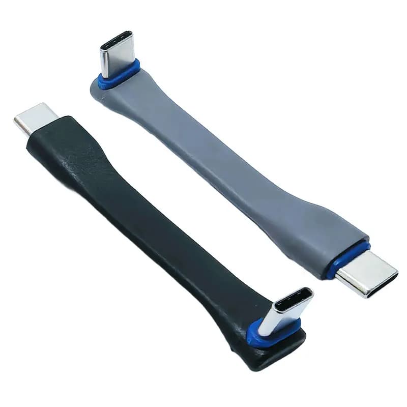 7.5cm USB3.2 20Gbps Thunderbolt 3 Data Cable PD60W 3A Fast Charging USB C to C Cable 4K@60Hz Type-C Cable connector