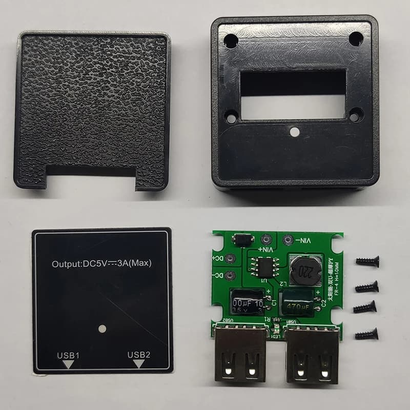 New【5V 3A Solar Panel Power Bank Dual USB Charge Voltage Controller Regulator Charger】